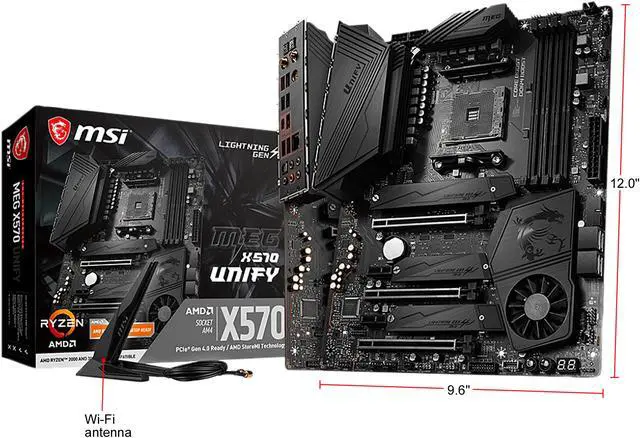 Alt view image 7 of 7 - MSI MEG X570 UNIFY AM4 AMD X570 USB 3.0 ATX AMD Motherboard