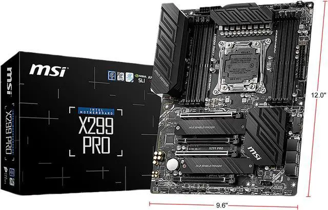 Alt view image 9 of 9 - MSI PRO X299 PRO LGA 2066 Intel X299 ATX Intel Motherboard