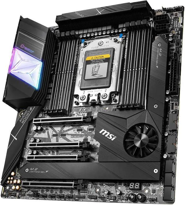 Alt view image 3 of 9 - MSI Creator TRX40 sTRX4 AMD TRX40 Extended ATX AMD Motherboard