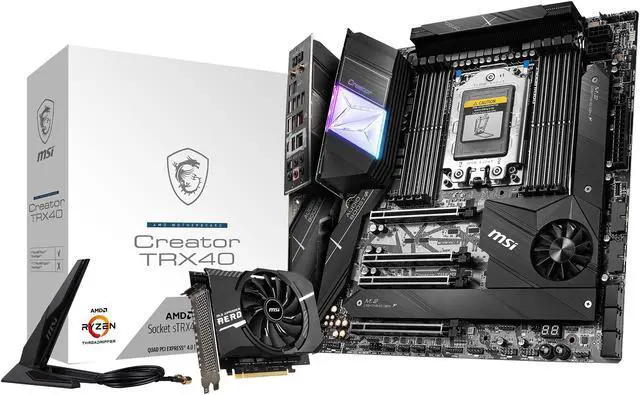 Alt view image 8 of 9 - MSI Creator TRX40 sTRX4 AMD TRX40 Extended ATX AMD Motherboard