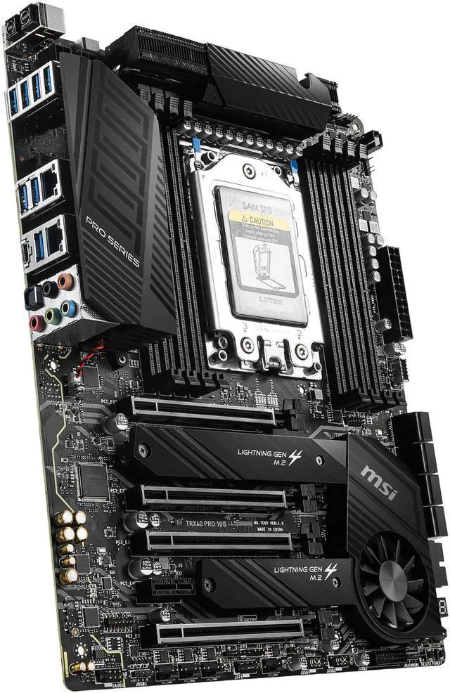 Alt view image 4 of 10 - MSI PRO TRX40 PRO 10G sTRX4 AMD TRX40 ATX AMD Motherboard