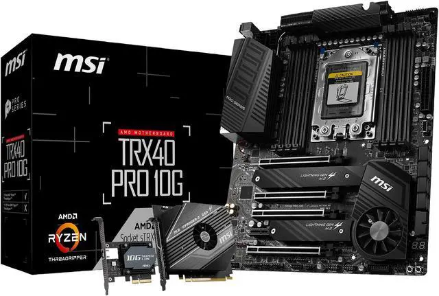 Alt view image 9 of 10 - MSI PRO TRX40 PRO 10G sTRX4 AMD TRX40 ATX AMD Motherboard