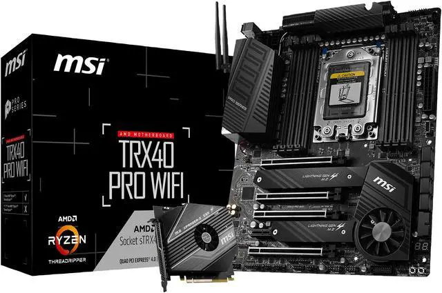Alt view image 9 of 10 - MSI PRO TRX40 PRO WIFI sTRX4 AMD TRX40 ATX AMD Motherboard
