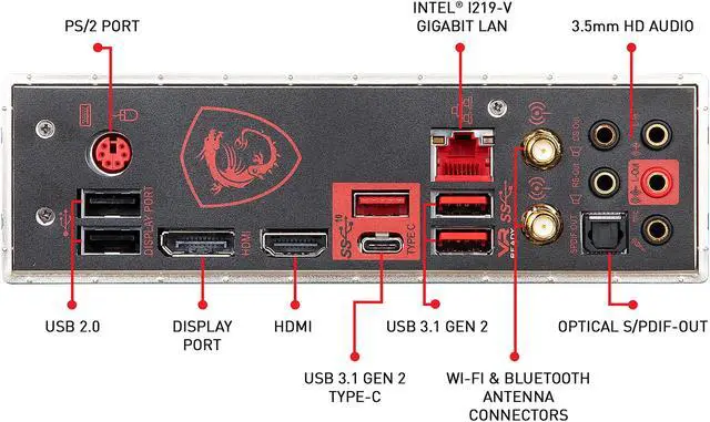Alt view image 6 of 6 - MSI MPG Z390 GAMING PRO CARBON AC LGA 1151 (300 Series) Intel Z390 ATX Intel Motherboard