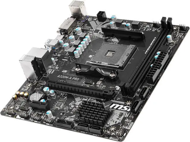 Alt view image 3 of 9 - MSI A320M-A PRO AM4 AMD A320 USB 3.0 Micro ATX AMD Motherboard