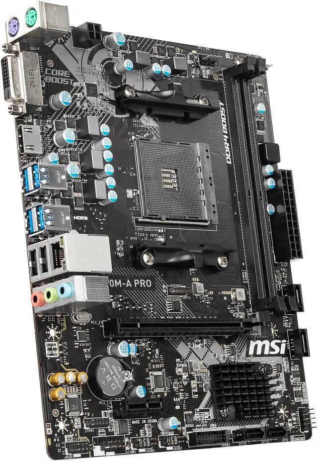 Alt view image 4 of 9 - MSI A320M-A PRO AM4 AMD A320 USB 3.0 Micro ATX AMD Motherboard