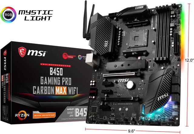 Alt view image 8 of 8 - MSI B450 GAMING PRO CARBON MAX WIFI AM4 AMD B450 ATX AMD Motherboard