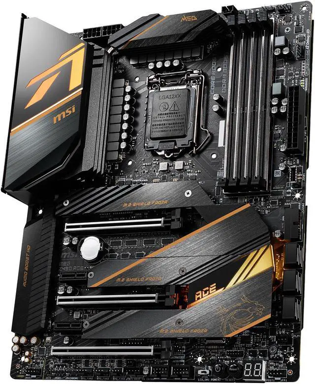 Alt view image 7 of 10 - MSI MEG Z490 ACE LGA 1200 Intel Z490 ATX Intel Motherboard