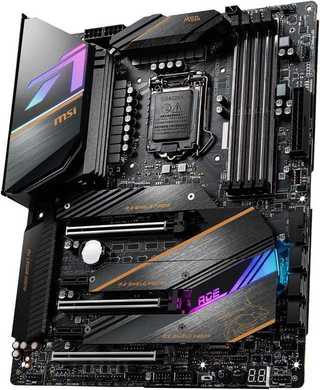 Alt view image 3 of 10 - MSI MEG Z490 ACE LGA 1200 Intel Z490 ATX Intel Motherboard