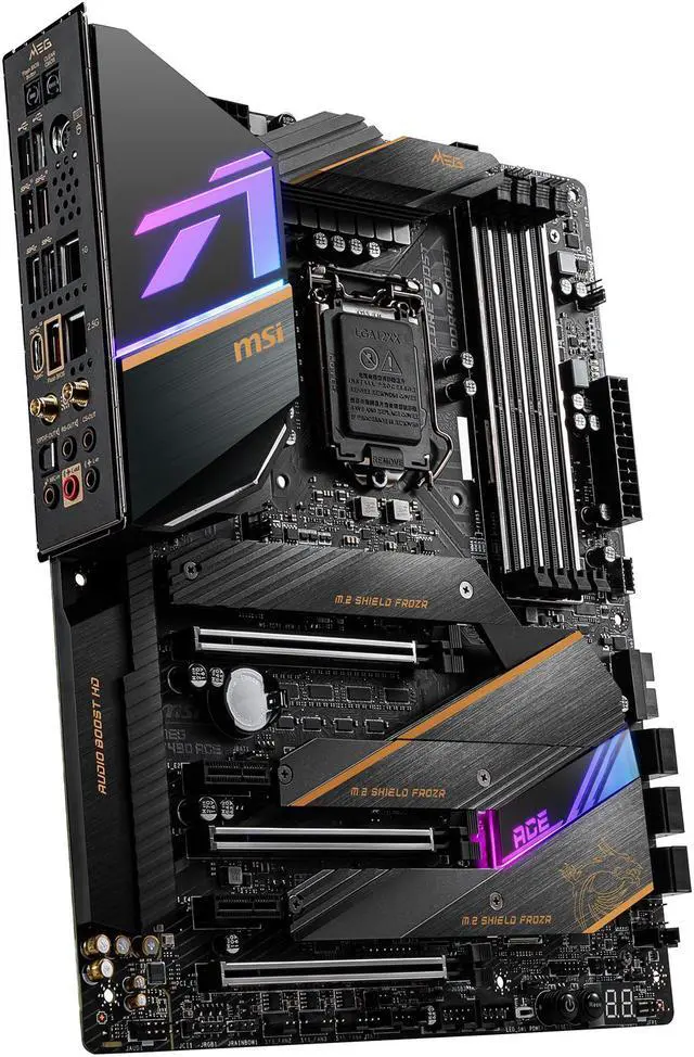 Alt view image 5 of 10 - MSI MEG Z490 ACE LGA 1200 Intel Z490 ATX Intel Motherboard