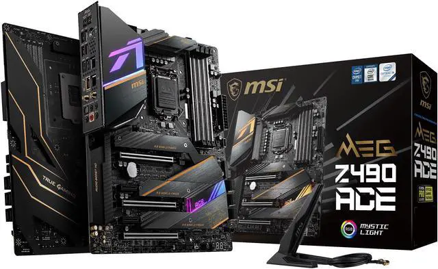 Alt view image 10 of 10 - MSI MEG Z490 ACE LGA 1200 Intel Z490 ATX Intel Motherboard