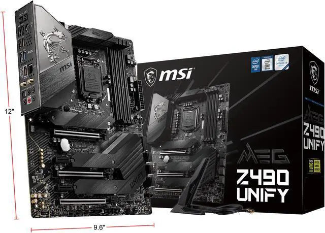 Alt view image 6 of 7 - MSI MEG Z490 UNIFY LGA 1200 Intel Z490 ATX Intel Motherboard