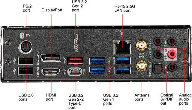 Alt view image 4 of 7 - MSI MPG Z490 GAMING EDGE WIFI LGA 1200 Intel Z490 ATX Intel Motherboard