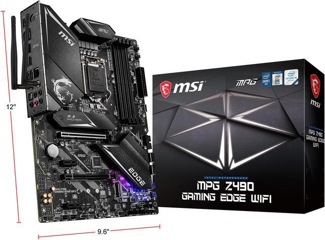 Alt view image 7 of 7 - MSI MPG Z490 GAMING EDGE WIFI LGA 1200 Intel Z490 ATX Intel Motherboard