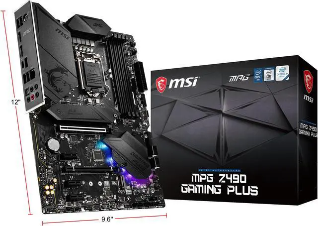 Alt view image 8 of 8 - MSI MPG Z490 GAMING PLUS LGA 1200 Intel Z490 ATX Intel Motherboard