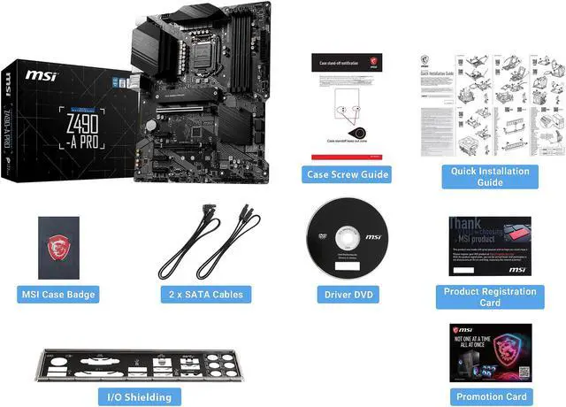 Alt view image 7 of 8 - MSI PRO Z490-A PRO LGA 1200 Intel Z490 ATX Intel Motherboard