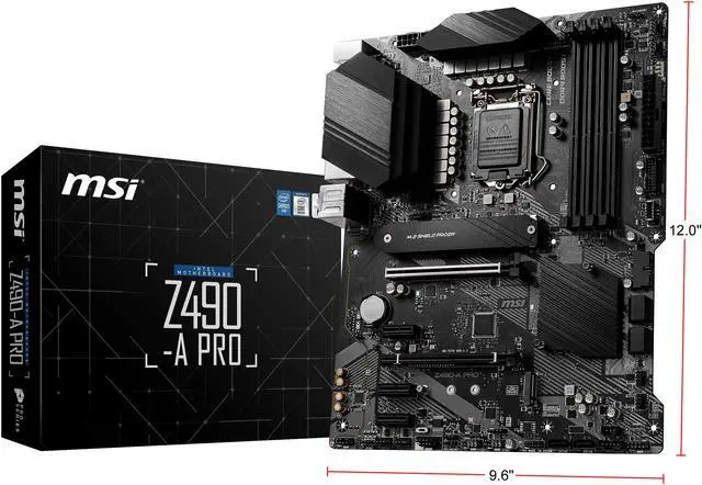 Alt view image 8 of 8 - MSI PRO Z490-A PRO LGA 1200 Intel Z490 ATX Intel Motherboard