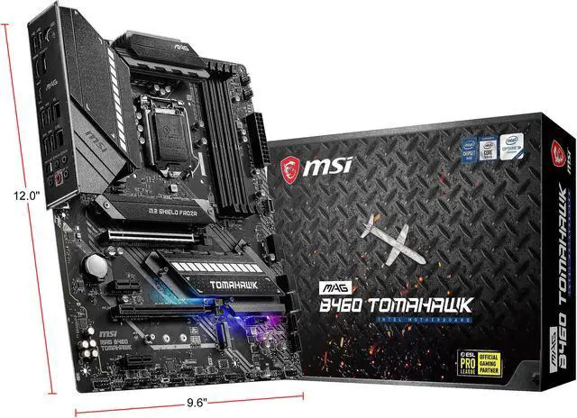 Alt view image 11 of 12 - MSI MAG B460 TOMAHAWK LGA 1200 Intel B460 ATX Intel Motherboard
