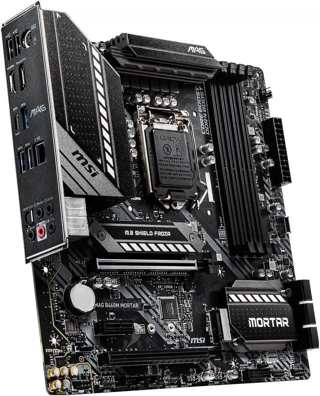 Alt view image 5 of 12 - MSI MAG B460M MORTAR LGA 1200 Intel B460 Micro ATX Intel Motherboard