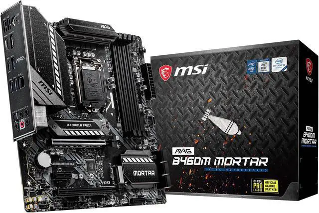 Alt view image 11 of 12 - MSI MAG B460M MORTAR LGA 1200 Intel B460 Micro ATX Intel Motherboard