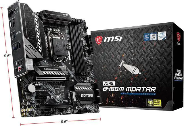 Alt view image 12 of 12 - MSI MAG B460M MORTAR LGA 1200 Intel B460 Micro ATX Intel Motherboard