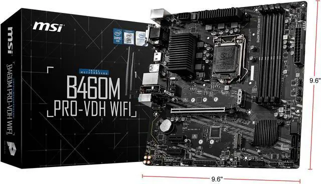 Alt view image 9 of 9 - MSI B460M PRO-VDH WIFI LGA 1200 Intel B460 Micro ATX Intel Motherboard