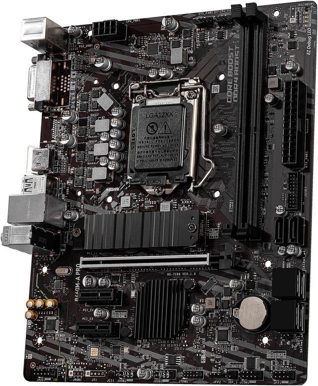 Alt view image 3 of 10 - MSI PRO B460M-A PRO LGA 1200 Intel B460 Micro ATX Intel Motherboard