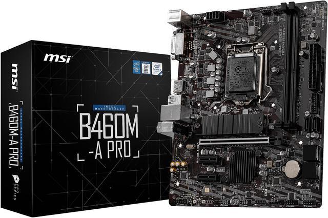 Alt view image 9 of 10 - MSI PRO B460M-A PRO LGA 1200 Intel B460 Micro ATX Intel Motherboard