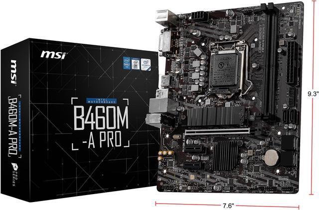 Alt view image 10 of 10 - MSI PRO B460M-A PRO LGA 1200 Intel B460 Micro ATX Intel Motherboard