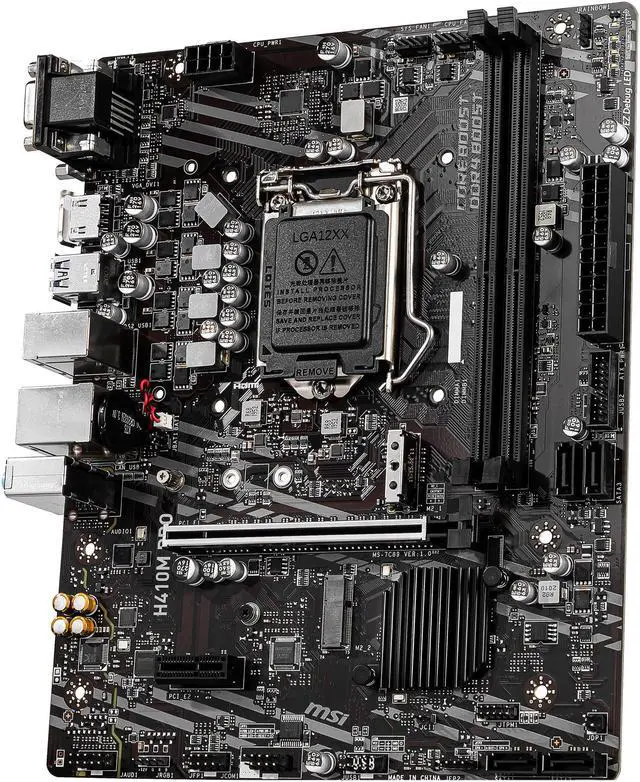Alt view image 3 of 10 - MSI PRO H410M PRO LGA 1200 Intel H410 Micro ATX Intel Motherboard