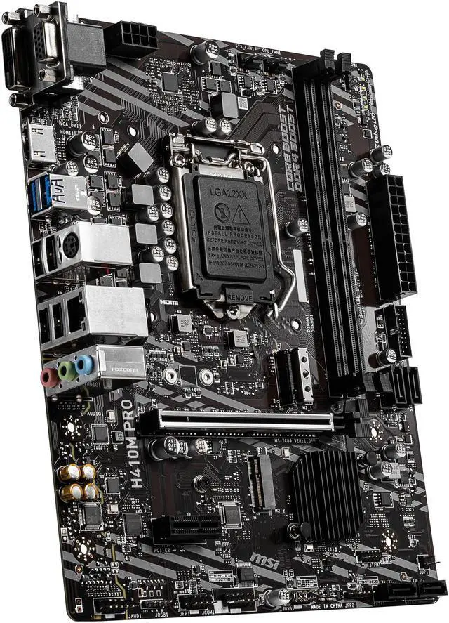 Alt view image 4 of 10 - MSI PRO H410M PRO LGA 1200 Intel H410 Micro ATX Intel Motherboard