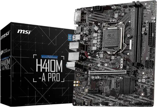 Alt view image 9 of 10 - MSI PRO H410M-A PRO LGA 1200 Intel H410 Micro ATX Intel Motherboard
