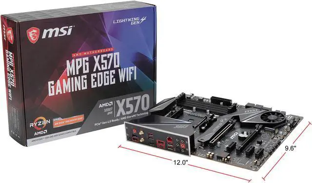 Alt view image 9 of 9 - MSI MPG X570 GAMING EDGE WIFI AM4 AMD X570 ATX AMD Motherboard
