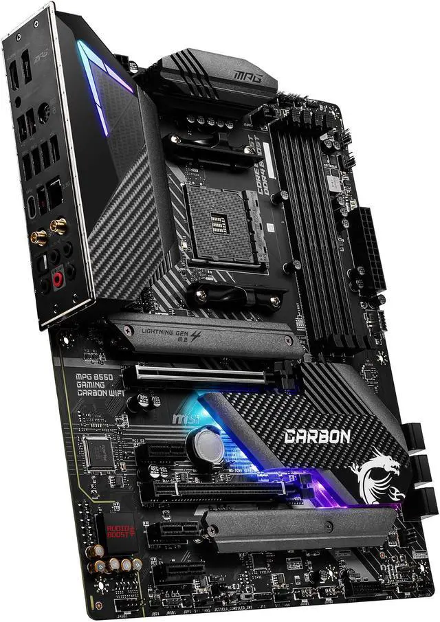 Alt view image 5 of 12 - MSI MPG B550 GAMING CARBON WIFI AM4 AMD B550 USB 3.0 ATX AMD Motherboard