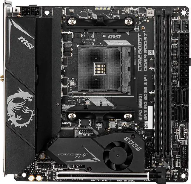 Main image of MSI MPG B550I GAMING EDGE WIFI AM4 AMD B550 Mini ITX AMD Motherboard