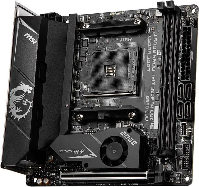 Alt view image 2 of 12 - MSI MPG B550I GAMING EDGE WIFI AM4 AMD B550 Mini ITX AMD Motherboard