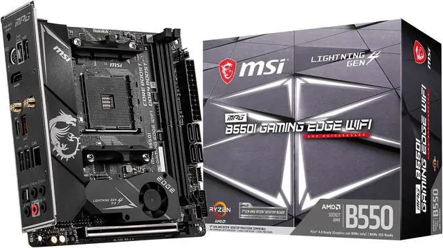 Alt view image 12 of 12 - MSI MPG B550I GAMING EDGE WIFI AM4 AMD B550 Mini ITX AMD Motherboard