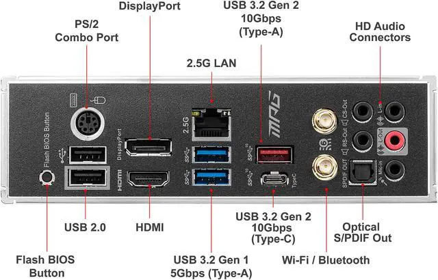 Alt view image 12 of 13 - MSI MPG B550 GAMING EDGE WIFI AM4 AMD B550 ATX AMD Motherboard