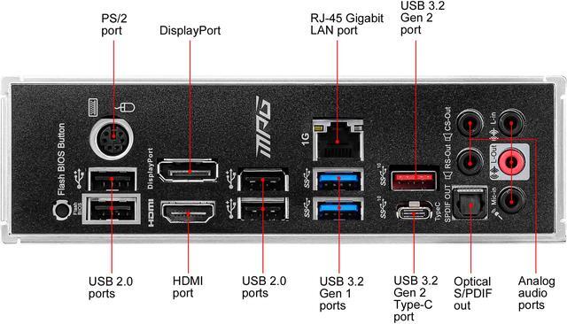 Alt view image 7 of 10 - MSI MPG B550 GAMING PLUS AM4 AMD B550 USB 3.0 ATX AMD Motherboard