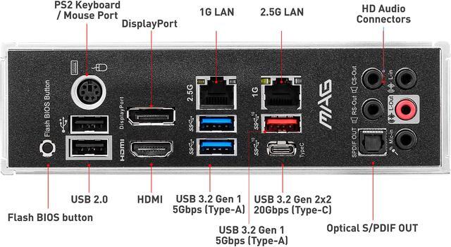 Alt view image 9 of 12 - MSI MAG B550 TOMAHAWK AM4 AMD B550 USB 3.0 ATX AMD Motherboard
