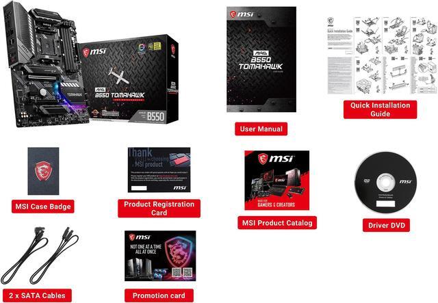 Alt view image 10 of 12 - MSI MAG B550 TOMAHAWK AM4 AMD B550 USB 3.0 ATX AMD Motherboard