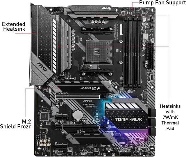 MSI MAG B550 TOMAHAWK AM4 ATX AMD Motherboard - Newegg 