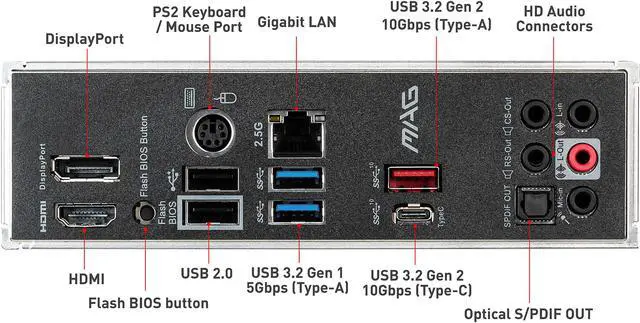 Alt view image 9 of 11 - MSI AM4 AMD Micro ATX Motherboard MAG B550M MORTAR AM4 AMD B550 Micro ATX AMD Motherboard