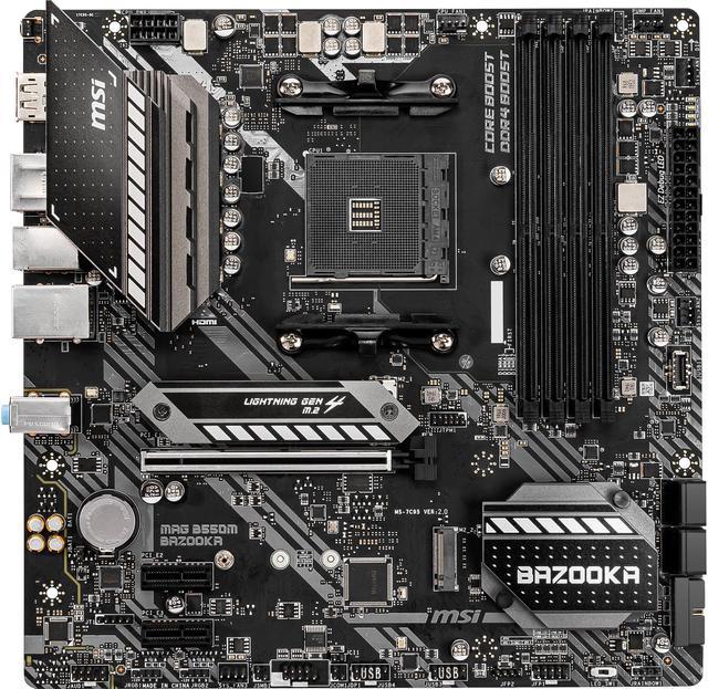 MSI B550M-A PRO Motherboard (AMD Ryzen 3000 3rd Gen AM4, DDR4, M.2, USB 3.2  Gen 1, HDMI, Micro ATX)