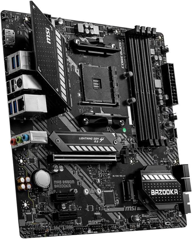 Alt view image 4 of 9 - MSI MAG B550M BAZOOKA AM4 AMD B550 Micro ATX AMD Motherboard