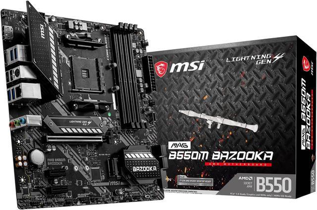 Alt view image 8 of 9 - MSI MAG B550M BAZOOKA AM4 AMD B550 Micro ATX AMD Motherboard