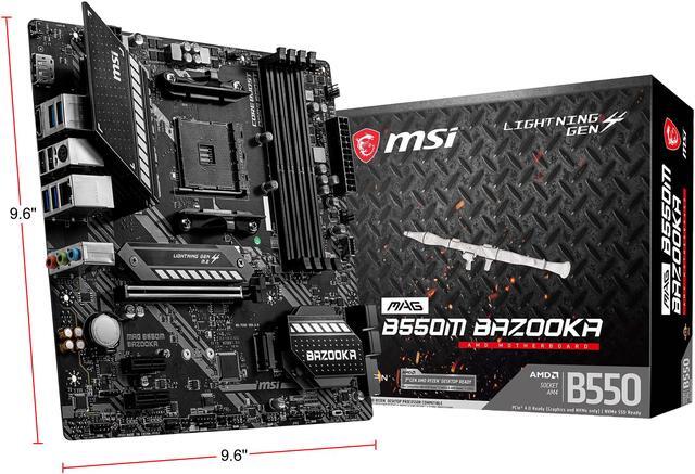 Alt view image 9 of 9 - MSI MAG B550M BAZOOKA AM4 AMD B550 Micro ATX AMD Motherboard