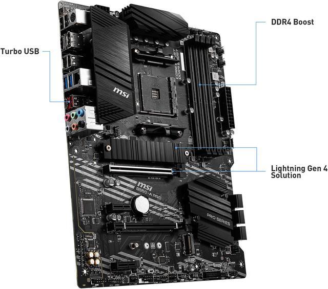 Alt view image 5 of 10 - MSI PRO B550-A PRO AM4 AMD B550 USB 3.0 ATX AMD Motherboard