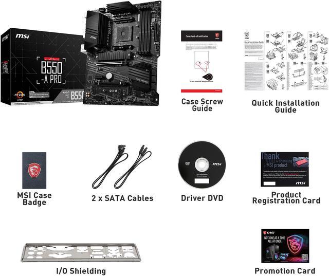 Alt view image 8 of 10 - MSI PRO B550-A PRO AM4 AMD B550 USB 3.0 ATX AMD Motherboard