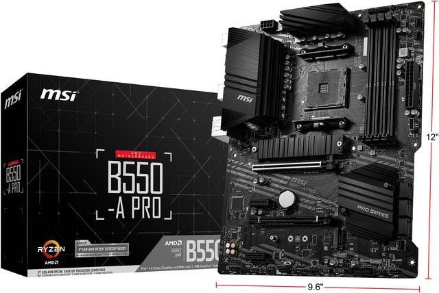 Alt view image 10 of 10 - MSI PRO B550-A PRO AM4 AMD B550 USB 3.0 ATX AMD Motherboard